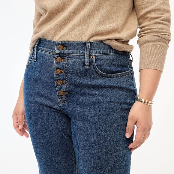 NWT J. Crew Flare Crop Mid Rise Jeans in All Day Stretch - Picture 6 of 13